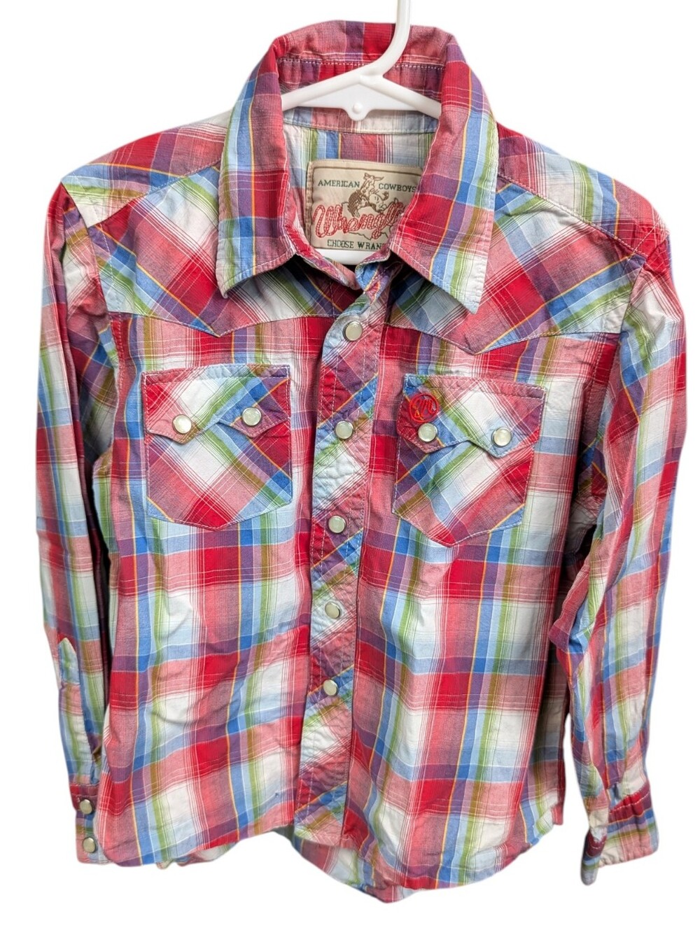 Wrangler Boy's Pearl Snap Western Shirt Sz S(5-6)